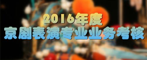 大鸡巴日逼黄片国家京剧院2016年度京剧表演专业业务考...